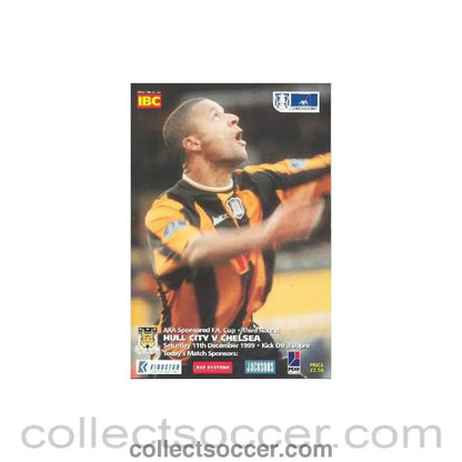 1999 - Hull City vChelsea official programme 11/12/1999 F.A. Cup - Collect Soccer