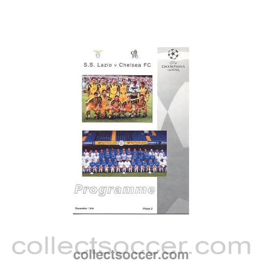 1999 - Lazio vChelsea official programme 07/12/1999 in Italian