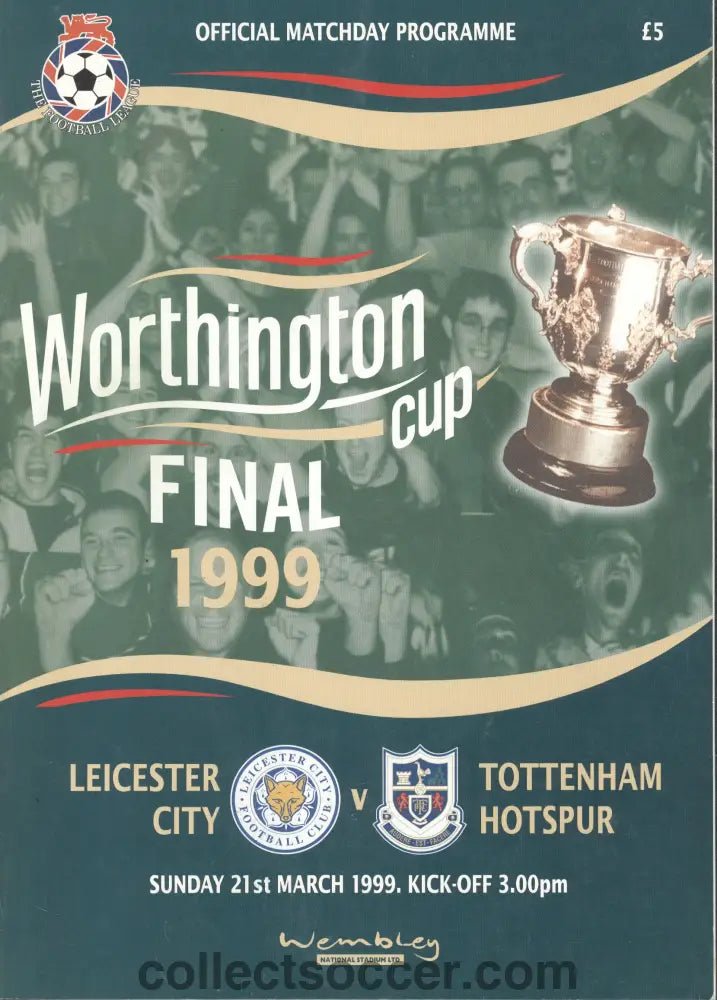 1999 League Cup Final Programme Leicester City v Tottenham Hotspur - Collect Soccer