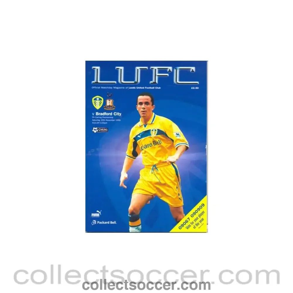 1999 - Leeds United v Bradford City official programme 20/11/1999 - Collect Soccer