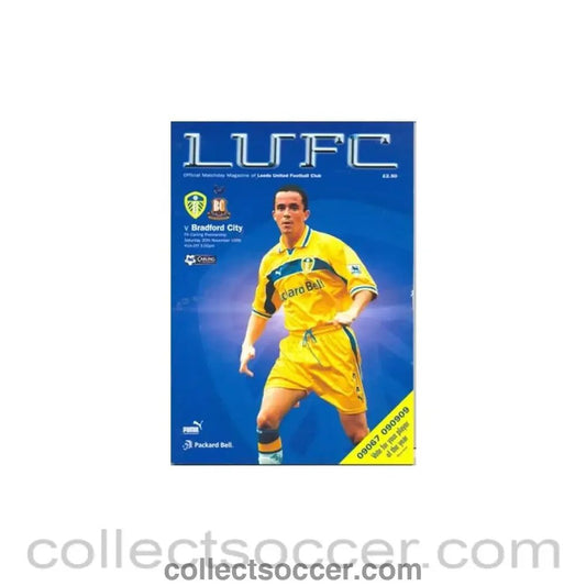1999 - Leeds United v Bradford City official programme 20/11/1999 - Collect Soccer