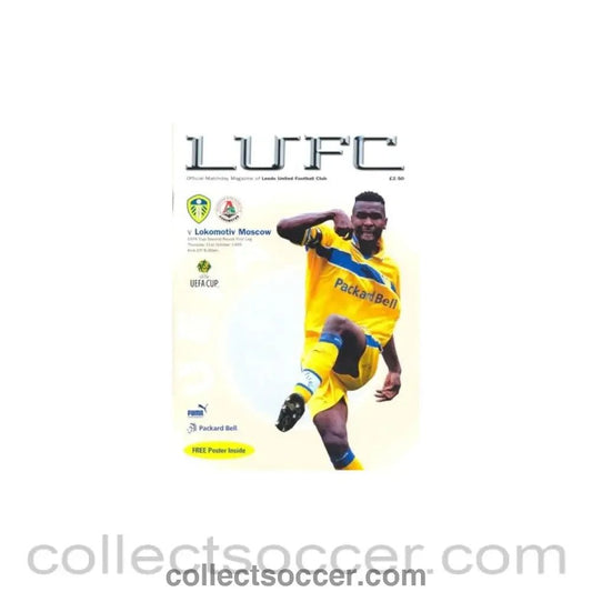 1999 - Leeds United v Lokomotiv Moscow official programme 21/10/1999 UEFA Cup - Collect Soccer
