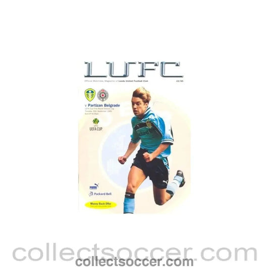 1999 - Leeds United v Partizan Belgrade official programme 30/09/1999 UEFA Cup - Collect Soccer