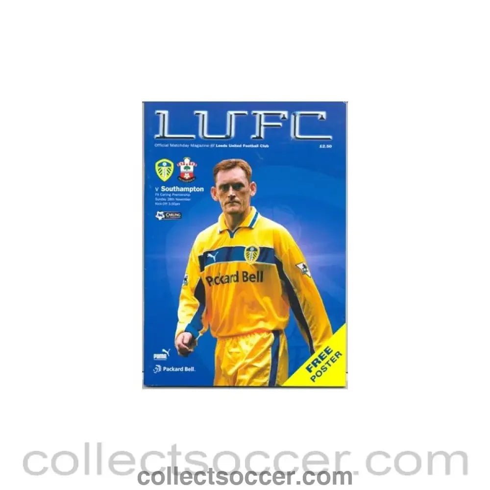 1999 - Leeds United v Southampton official programme 28/11/1999 - Collect Soccer