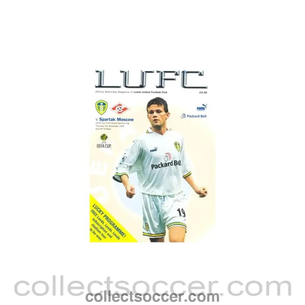 1999 - Leeds United v Spartak Moscow official programme 09/12/1999 UEFA Cup - Collect Soccer