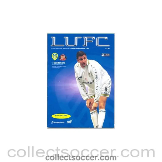 1999 - Leeds United v Sunderland official programme 21/08/1999 - Collect Soccer