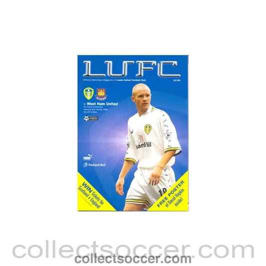1999 - Leeds United v West Ham United official programme 30/10/1999 - Collect Soccer