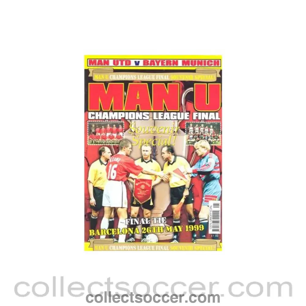 1999 - Manchester United - Champions League Final v Bayern Munich 26/05/1999 in Barcelona Special magazine