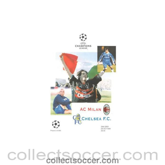 1999 - Milan vChelsea unofficial programme 26/10/1999 Champions League