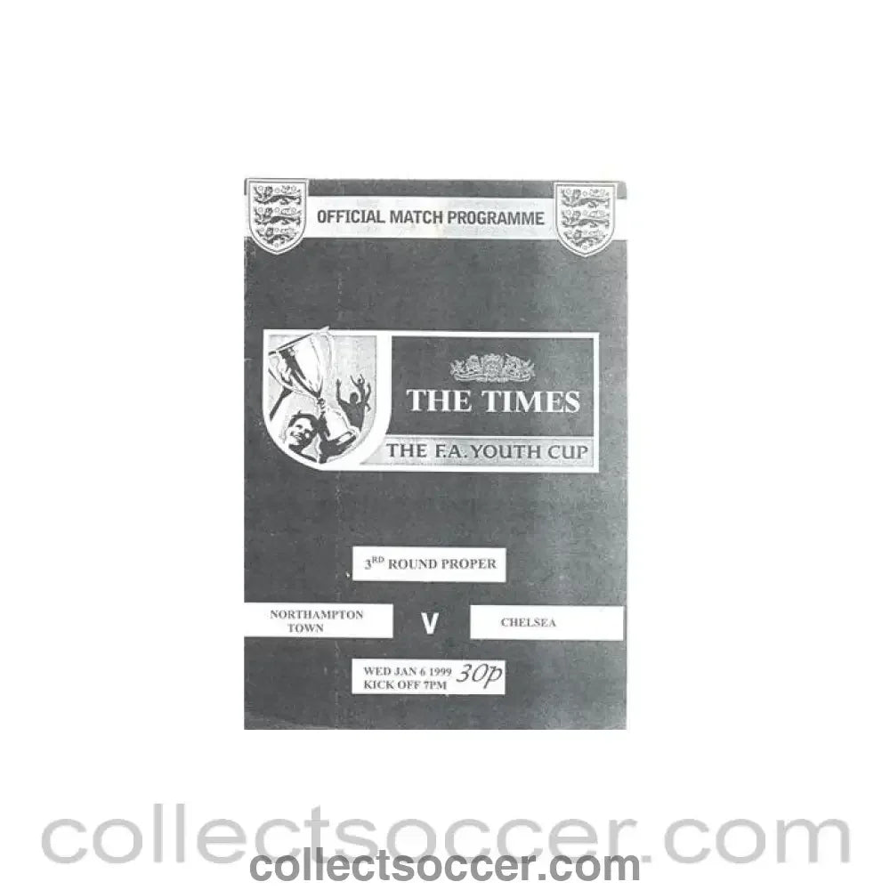 1999 - Northampton Town v Chelsea official programme 06/01/1999 F.A. Youth Cup - Collect Soccer