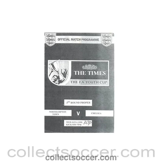 1999 - Northampton Town v Chelsea official programme 06/01/1999 F.A. Youth Cup - Collect Soccer