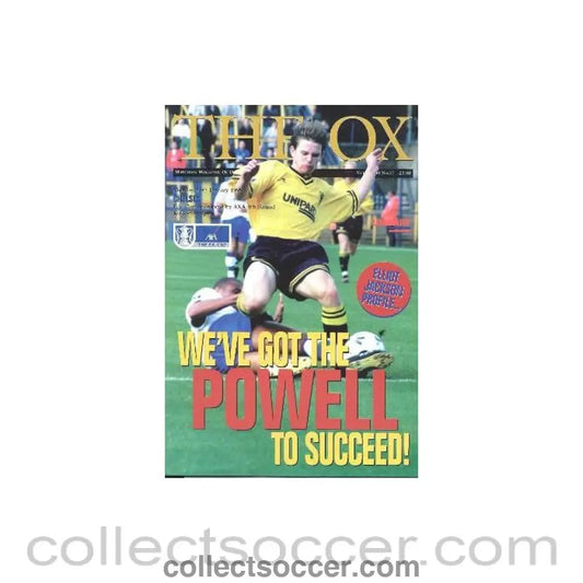 1999 - Oxford United vChelsea official programme 25/01/1999 - Collect Soccer