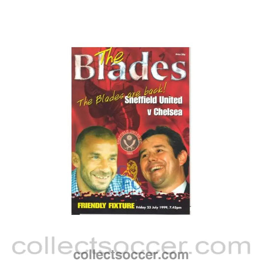 1999 - Sheffield United vChelsea official programme 23/07/1999 Friendly Match - Collect Soccer