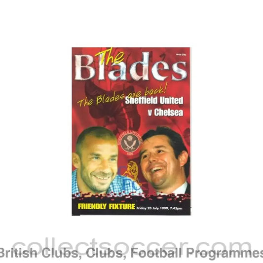 1999 - Sheffield United vChelsea official programme 23/07/1999 Friendly Match