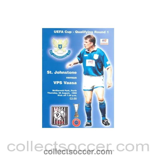 1999 - St. Johnstone v Vaasa official programme 26/08/1999 UEFA Cup - Collect Soccer