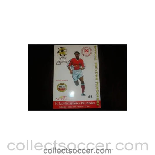 1999 - St. Patrick's v Zimbru, Moldova official proframme 14/07/1999 - Collect Soccer