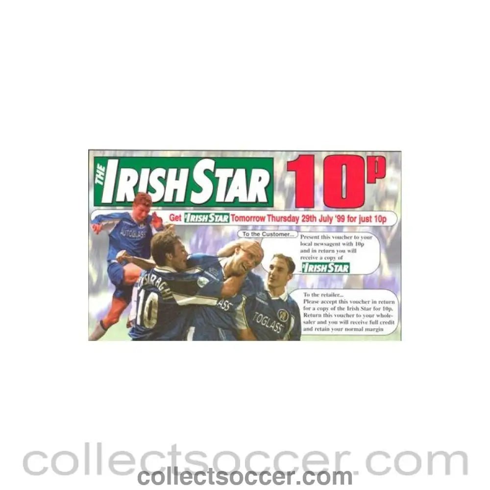 1999 - The Irish Star discount coupon of 29/07/1999 - Collect Soccer
