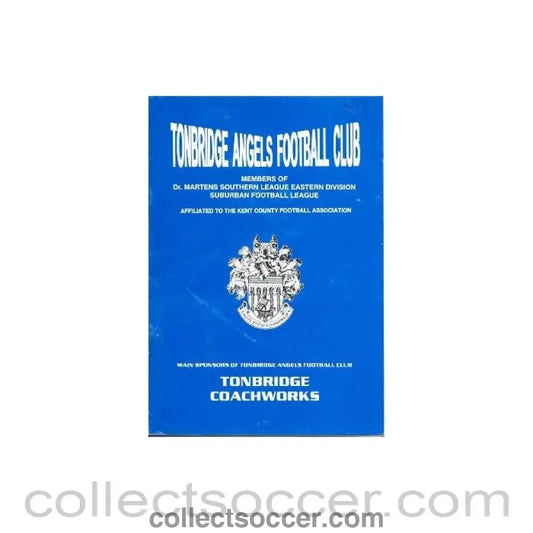 1999 - Tonbridge Angels v Mechelen official programme 27/11/1999 European Cup - Collect Soccer