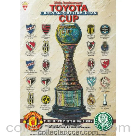 1999 Toyota Cup Official Programme Manchester United v Palmeiras - Collect Soccer