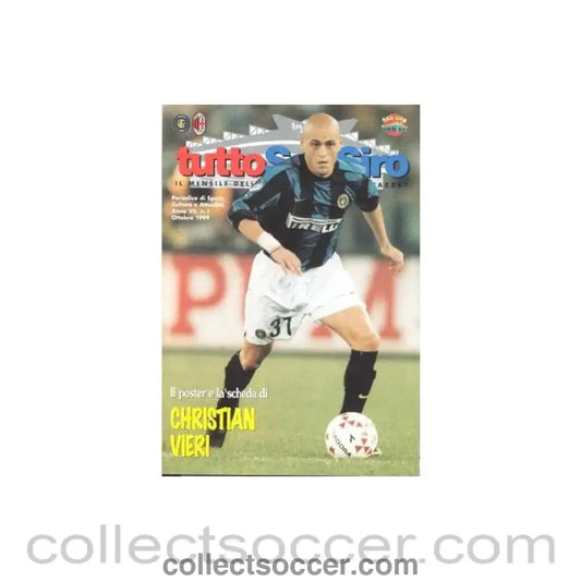 1999 - Tutto San Siro - Italian magazine with posters of Christian Vieri and Serginho in the middle of October 1999