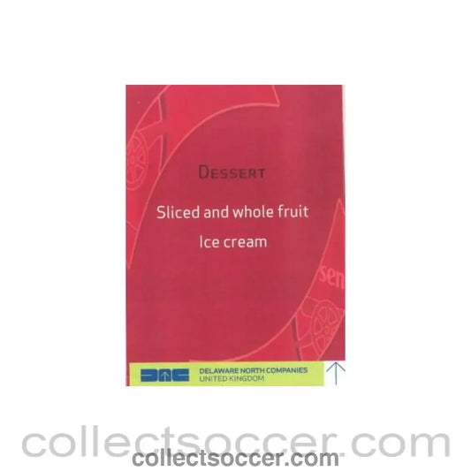 2000 - Arsenal coupon for the press buffet of 2000’s