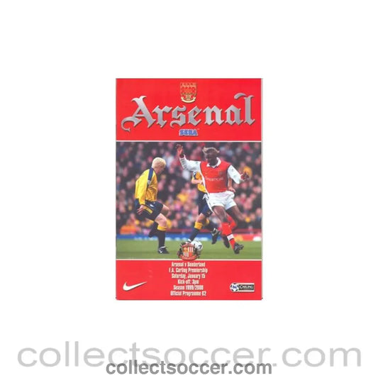 2000 - Arsenal v Sunderland official programme 15/01/2000