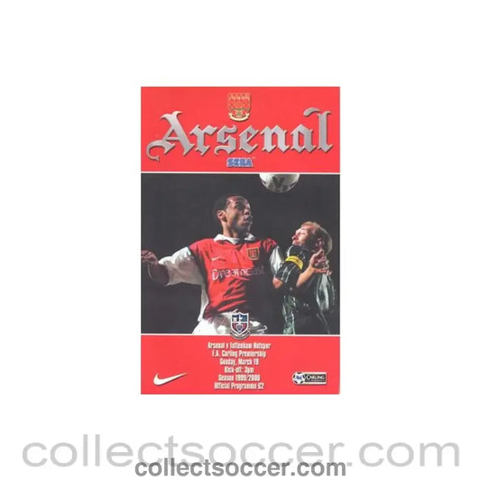 2000 - Arsenal v Tottenham Hotspur official programme 19/03/2000 Premier League