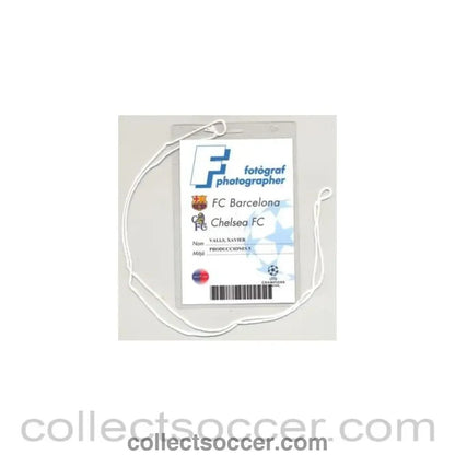 2000 - Barcelona v Chelsea photographer's press pass 18/04/2000 Champions League - Collect Soccer