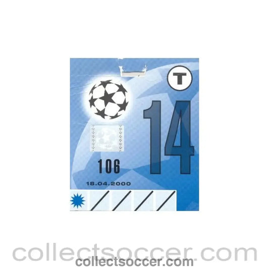 2000 - Barcelona v Chelsea press pass 18/04/2000 Champions League