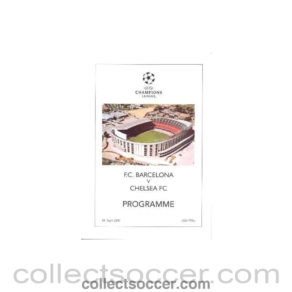 2000 - Barcelona vChelsea unofficial programme 18/04/2000 pirate - Collect Soccer