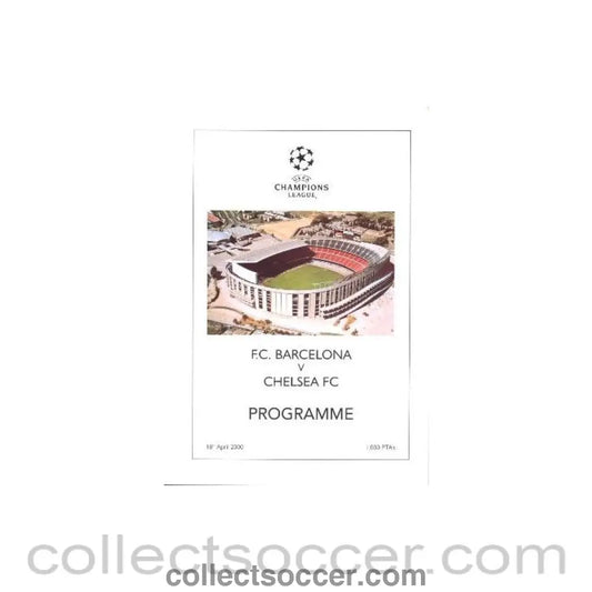 2000 - Barcelona vChelsea unofficial programme 18/04/2000 pirate - Collect Soccer