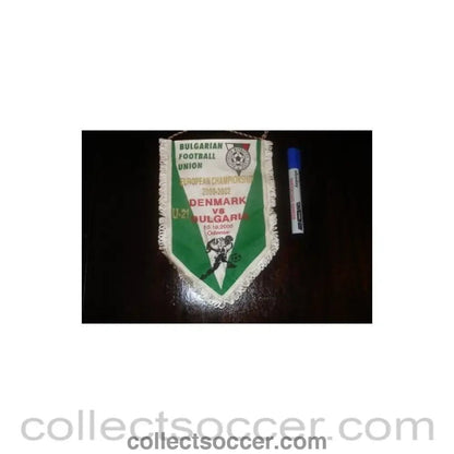 2000 - Bulgarian Football Union - Denmark v Bulgaria U21 Pennant 10/10/2000 in Odense - Collect Soccer