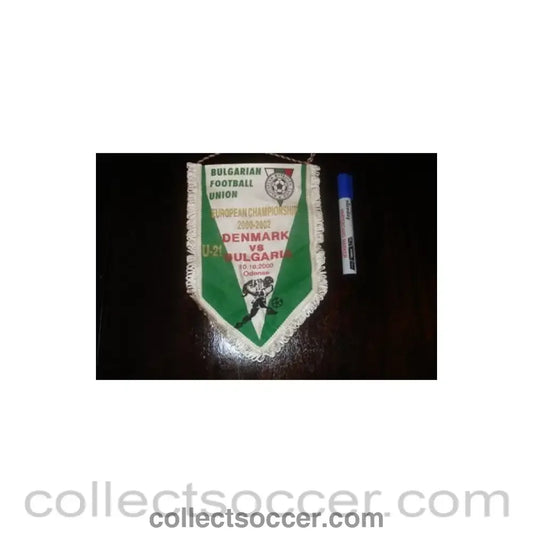 2000 - Bulgarian Football Union - Denmark v Bulgaria U21 Pennant 10/10/2000 in Odense