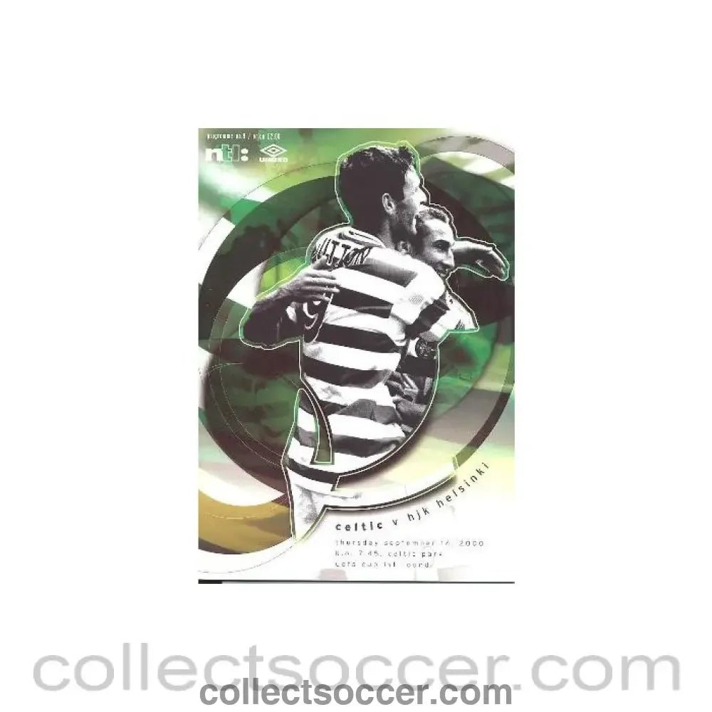 2000 - Celtic v Helsinki official programme 14/09/2000 UEFA Cup - Collect Soccer