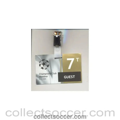 2000 - Champions Club Member Guest pass of 21/11/2000 - Collect Soccer