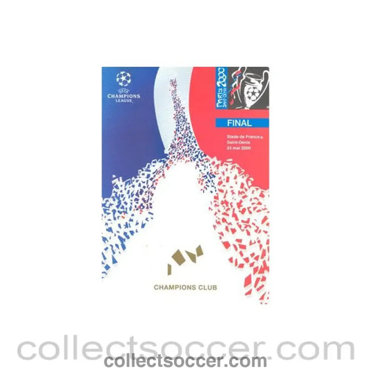 2000 Champions League 2000 Final Champions Club Menu as dated above Paris Saint-Denis mint