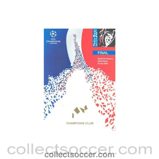 2000 Champions League Final Menu Champions Club 24/05/2000 good