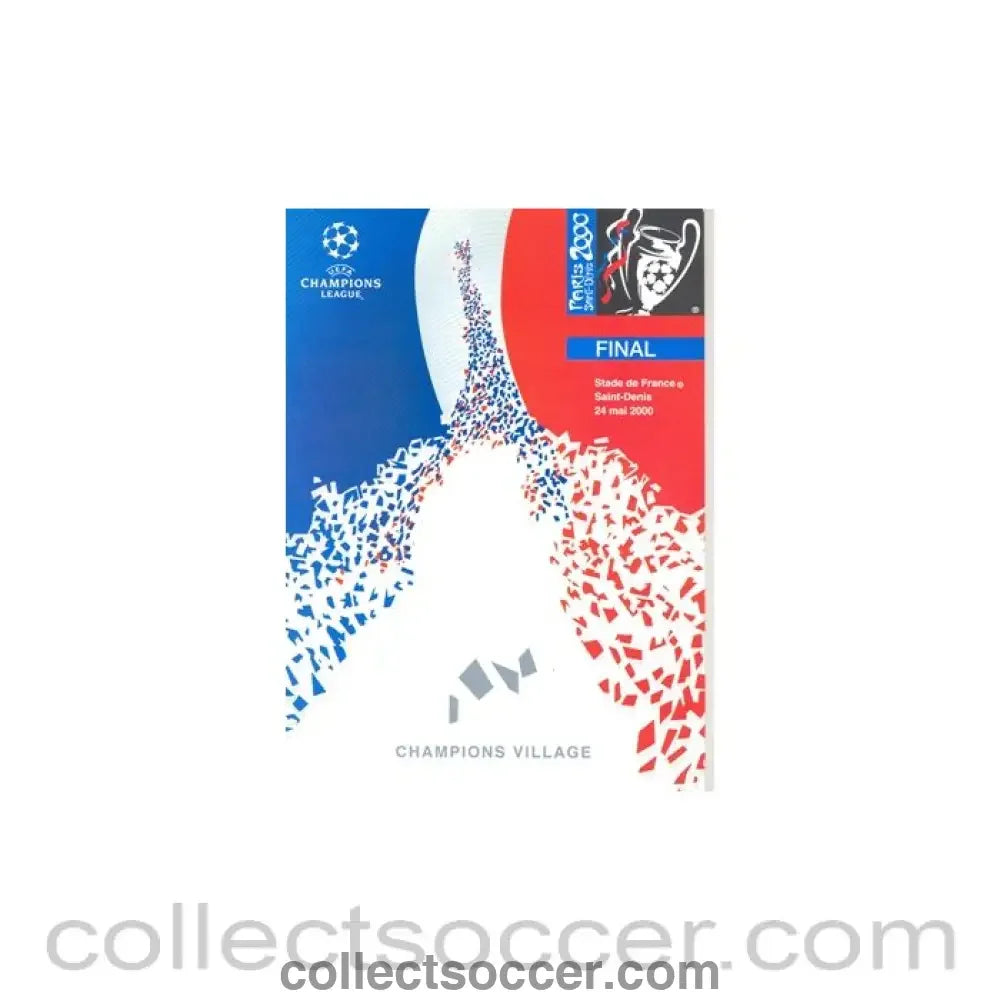 2000 Champions League Final Menu Champions Village 24/05/2000