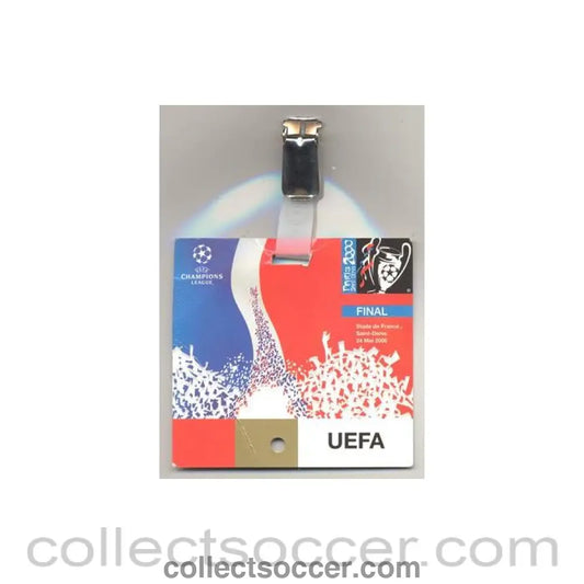 2000 Champions League Final VIP pass - Collect Soccer