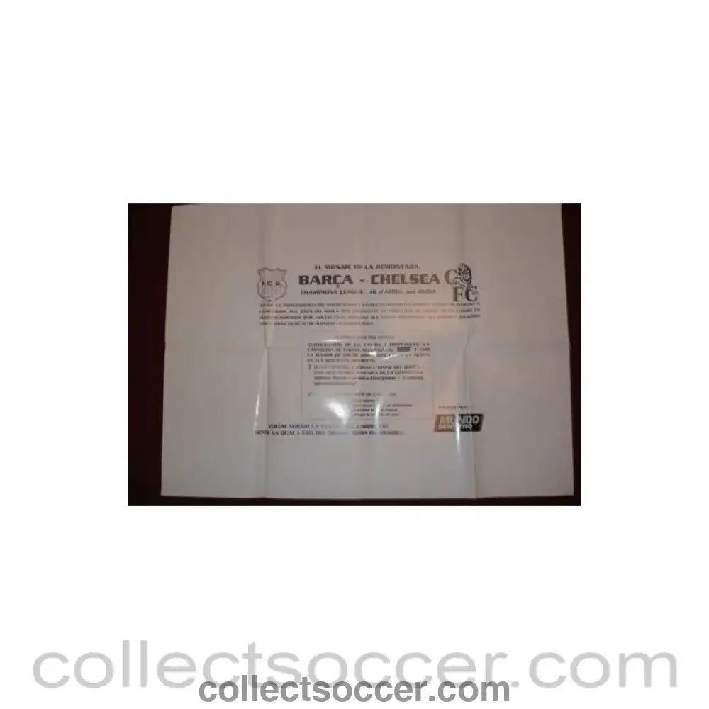 2000 - Champions League Poster Barca v Chelsea 18/04/2000 - Collect Soccer
