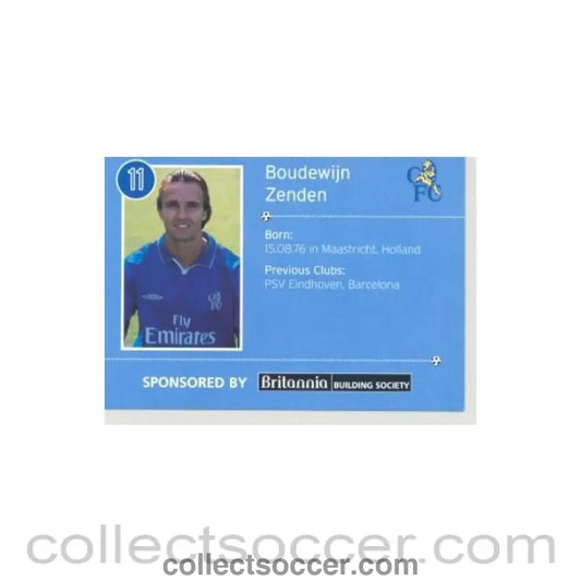 2000 - Chelsea Boudewijn Zenden card of 2000-2001