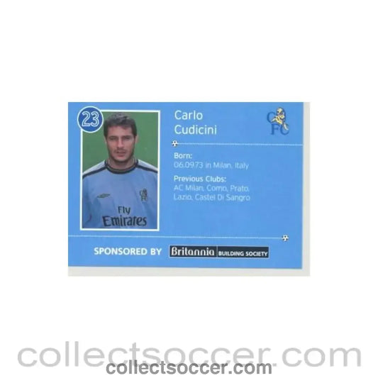 2000 - Chelsea Carlo Cudichini card of 2000-2001