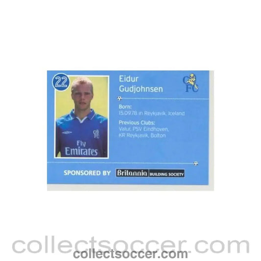 2000 - Chelsea Eidur Gudjohnsen card of 2000-2001