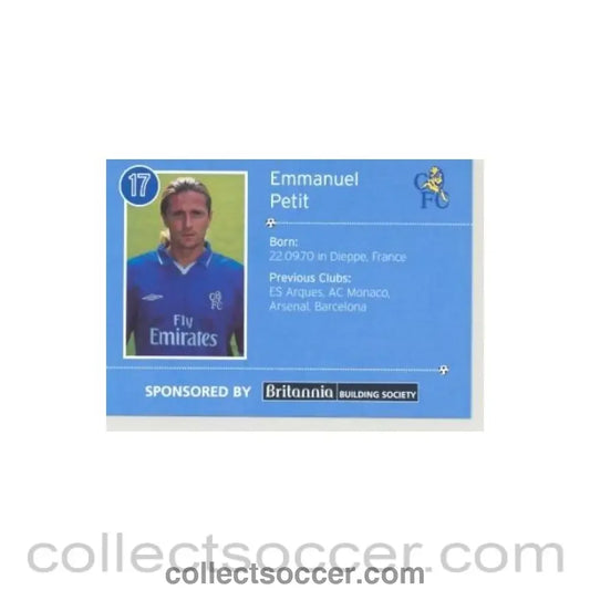 2000 - Chelsea Emmanuel Petit card of 2000-2001
