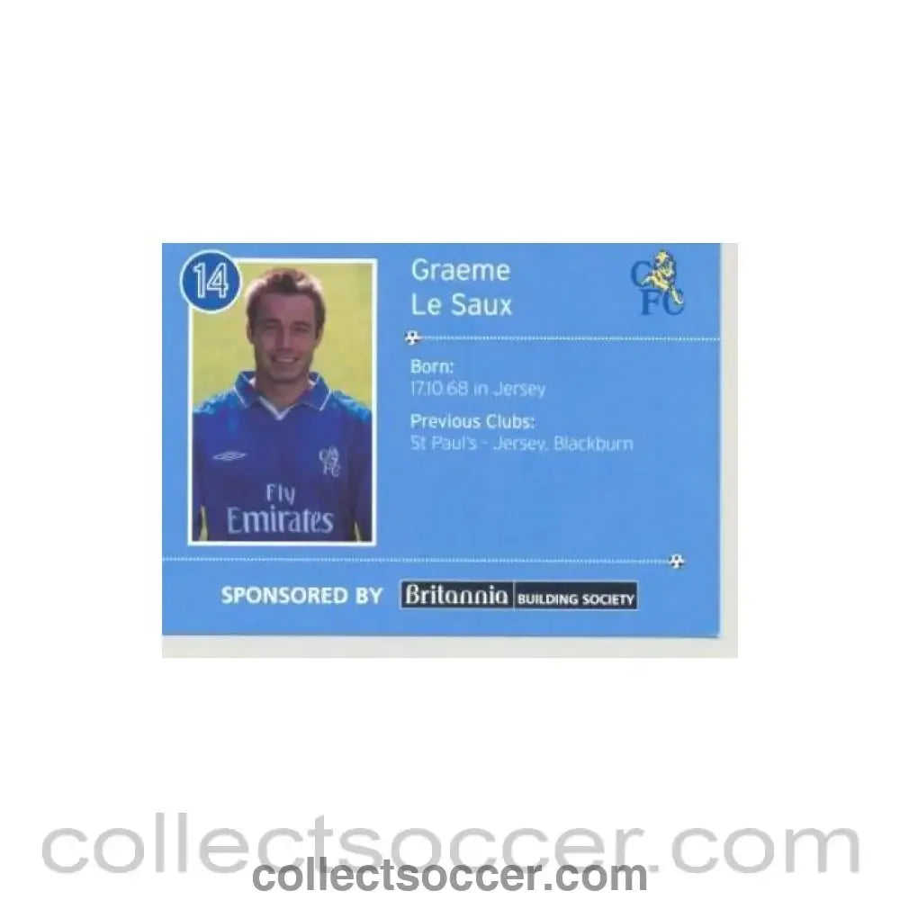 2000 - Chelsea Graeme Le Saux card of 2000-2001