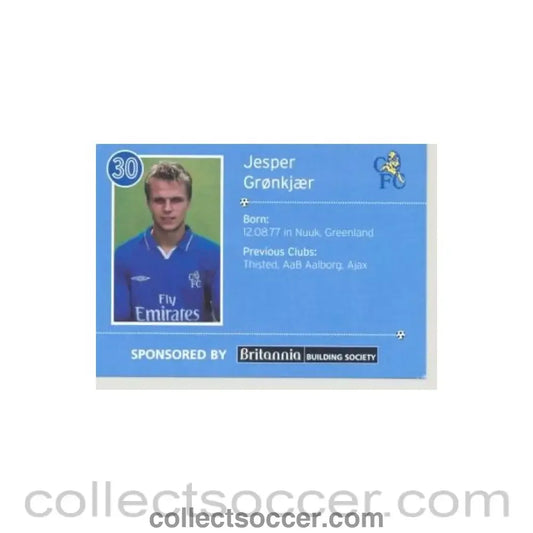 2000 - Chelsea Jesper Gronkjaer card of 2000-2001