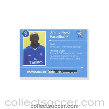 2000 - Chelsea Jimmy Floyd Hasselbaink card of 2000-2001