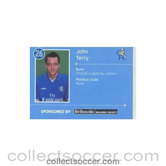 2000 - Chelsea John Terry card of 2000-2001