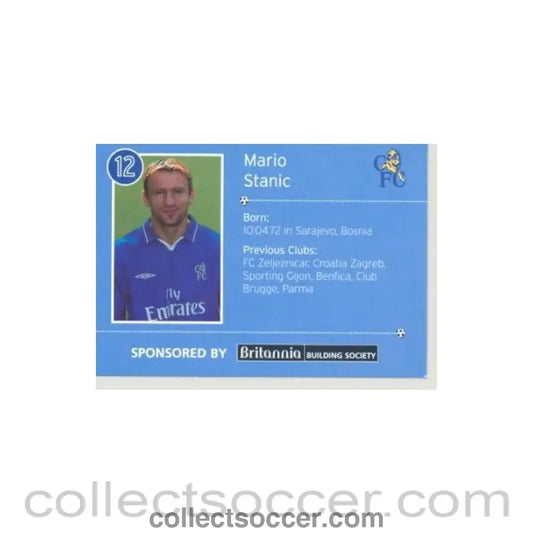 2000 - Chelsea Mario Stanic card of 2000-2001