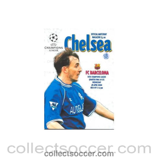 2000 - Chelsea v Barcelona official programme 05/04/2000 Champions League - Collect Soccer